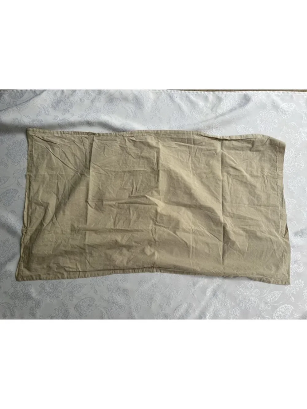 Parachute Single Pillowcase King Percale Cotton Side Envelope Light Khaki Tan